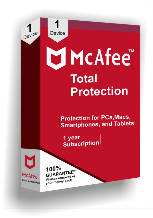 McAfee Total Protection 1 year x 1 devices