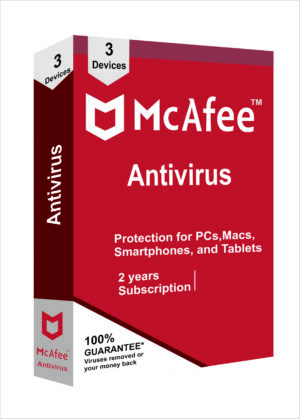 McAfee Antivirus 2 years x 3 devices